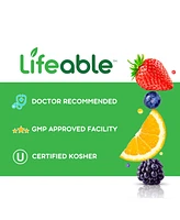 Lifeable Prebiotic Fiber 5g Supplement Gummies - Digestive System - Great Tasting Natural Flavor, Dietary Supplement Vitamins - 60 Gummies