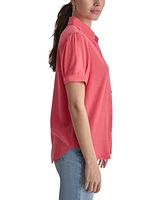 Dkny Jeans Women's Rolled-Sleeve Button-Up Shirt