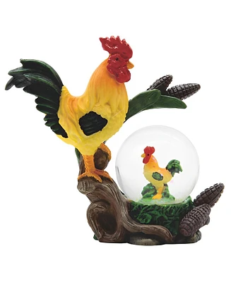 Fc Design 4.25"H Rooster Glitter Snow Globe Figurine Home Decor Perfect Gift for House Warming, Holidays and Birthdays