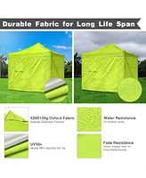InstaHibit 9.6x9.6Ft Pop up Canopy Top Replacement 4 Sidewalls UV50+ Outdoor