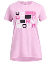 Under Armour Big Girls Tech Block Logo Graphic Short-Sleeve T-Shirt