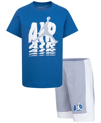 Jordan Little Boys Galaxy Graphic T-Shirt & French Terry Shorts, 2 Piece Set