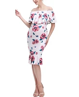 kimi + kai Maternity Floral Print Nursing Mermaid Dress