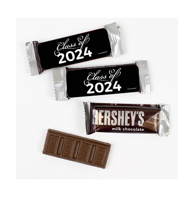 Just Candy 44 Pcs Blue Graduation Candy Hershey's Snack Size Chocolate Bar Party Favors (19.8 oz, Approx. 44 Pcs) Class of 2024