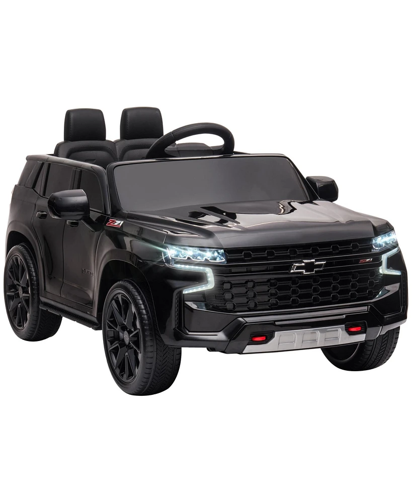 Aosom Chevrolet Tahoe Licensed Electric Ride on Car 12V Kids Ride-on Toy with Remote Control, Horn Honking, for 3