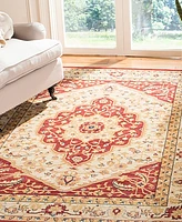 Safavieh Austin AUS1580 Creme and Red 5'3" x 7'6" Area Rug