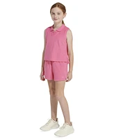 adidas Big Girls Sleeveless Terry Cloth Polo Tank Top