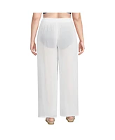 Lands' End Plus Sheer Oversized Swim Cover-up Pants