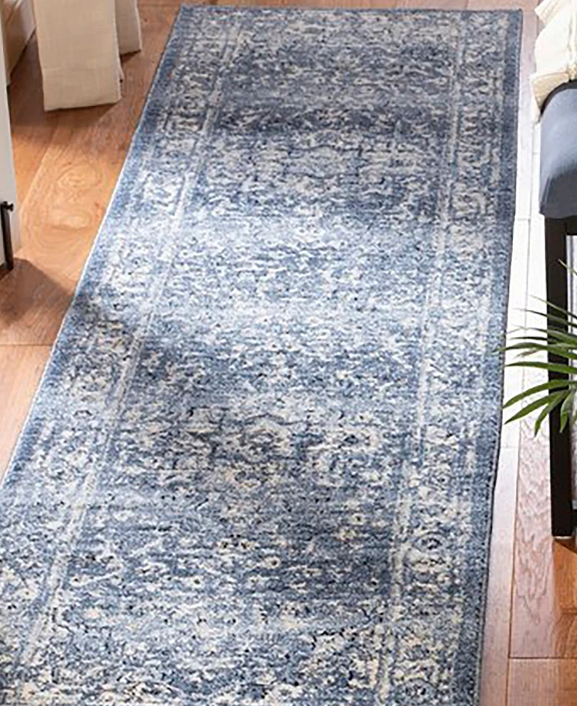 Safavieh Charleston CHL411 Navy and Creme 2' x 12' Runner Area Rug