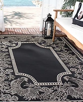 Safavieh Courtyard CY3305 Black and Sand 8' x 11' Sisal Weave Outdoor Area Rug