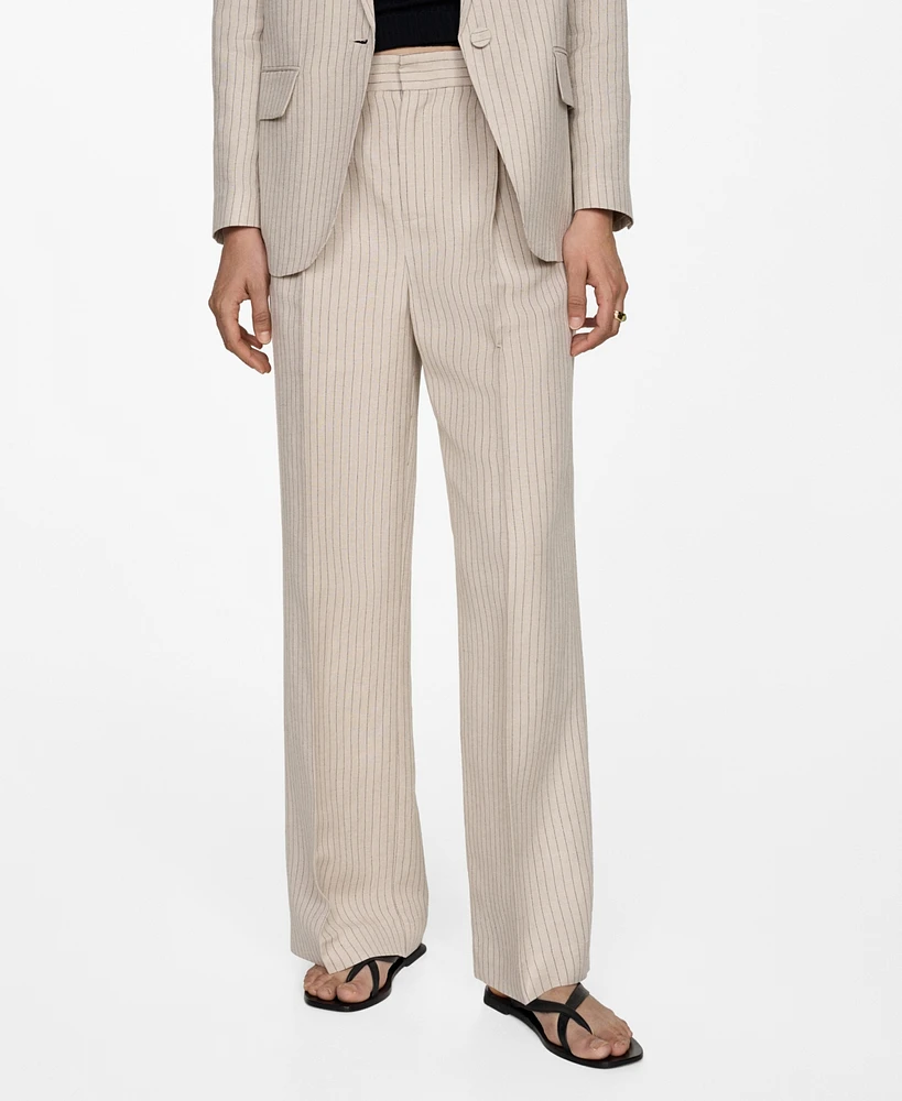 Mango Women's Striped Suit Pants