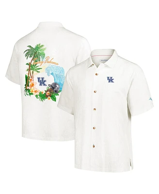 Tommy Bahama Men's Cream Kentucky Wildcats Castaway Game Camp Button-Up Shirt