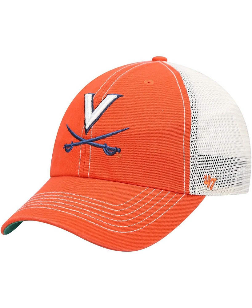 47 Men's Orange Virginia Cavaliers Trawler Trucker Snapback Hat
