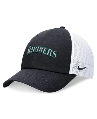 Nike Men's Navy Seattle Mariners Evergreen Wordmark Trucker Adjustable Hat