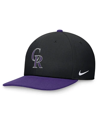 Nike Men's Black/Purple Colorado Rockies Evergreen Two-Tone Snapback Hat