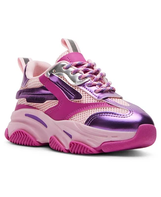 Steve Madden Little and Big Girls Jpossession Elevated Fashion Sneakers