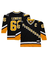 Mitchell Ness Men's Mario Lemieux Black Pittsburgh Penguins 1992/93 Blue Line Player Jersey