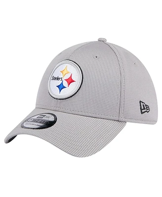 New Era Men's Gray Pittsburgh Steelers Active 39thirty Flex Hat