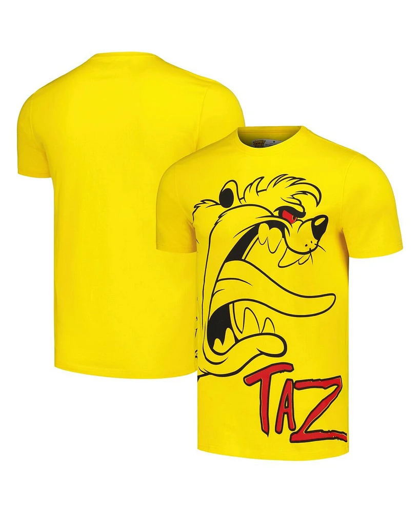 Freeze Max Unisex Yellow Looney Tunes Taz Outline T-Shirt