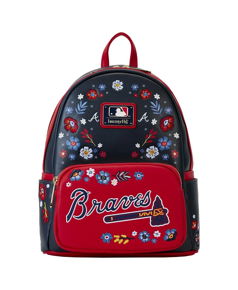 Loungefly Atlanta Braves Floral Mini Backpack