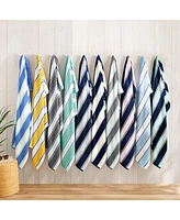 Oversized Extra Thick Luxury Beach Towel (35x70 in., 600 Gsm), Pinstriped, Soft Ringspun Cotton Resort