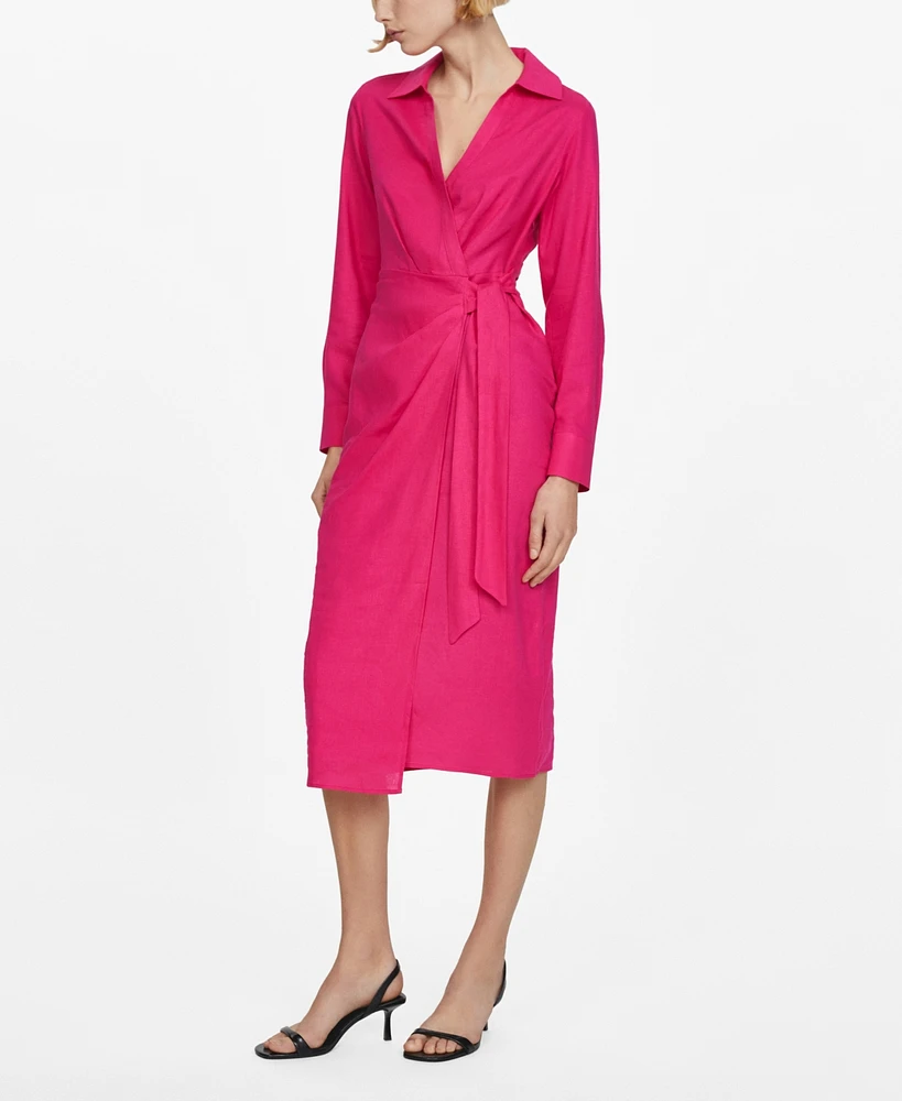 Mango Women's Bow Shirt Dress