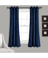 Lush Decor Prima Velvet Solid Light Filtering Window Curtain Panels