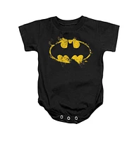 Batman Baby Girls Baby-Girls Paint Roller Logo Snapsuit