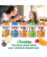 Lifeable Sugar Free Probiotics with Prebiotics Fiber for Kids - Digestive And Immune - Great Tasting Natural Flavor, Supplement Vitamins