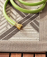 Safavieh Courtyard CY7570 Beige and Dark Beige 4' x 5'7" Sisal Weave Outdoor Area Rug