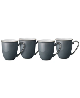 Denby Elements Collection Stoneware Coffee Mugs, Set of 4