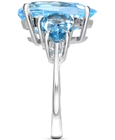 Sky Blue Topaz Multi-Pear Shape Statement Ring (9-1/2 ct. t.w.) in Sterling Silver