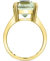 Green Quartz Emerald-Cut Statement Ring (6-7/8 ct. t.w.) 14k Gold-Plated Sterling Silver (Also Lime Quartz)