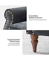 Nivison Modern Small Accent Chair with Nailhead Trim Space Saving