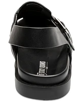 Stacy Adams Men's Montego Slingback Faux-Leather Buckle Sandals