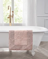 Laura Ashley Ruffle Cotton Bath Rugs, 2 Piece Set