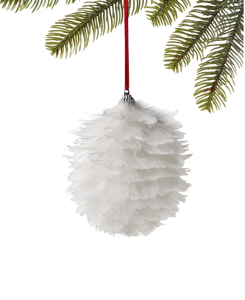 Holiday Lane Northern Lights White Feather Ornament, Exclusively at Macy's