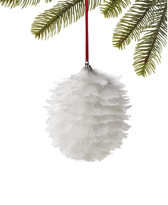 Holiday Lane Northern Lights White Feather Ornament, Created for Macy's