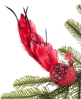 Holiday Lane Royal Holiday Red Peacock with Feather Ornament, Created for Macy's