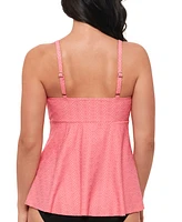 Swim Solutions Women's Textured Underwire Tankini Top, Created for Macy's