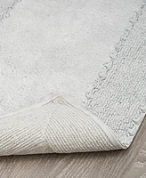 Laura Ashley Cotton Ruffled Bath Rug, 17" x 24"