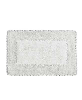 Laura Ashley Cotton Ruffled Bath Rug, 17" x 24"