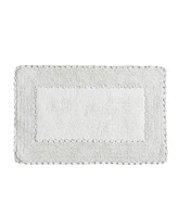 Laura Ashley Cotton Ruffled Bath Rug, 17" x 24"