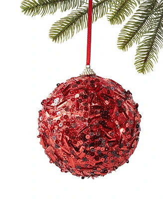 Holiday Lane Royal Holiday Red Sequin Decorated Ornament, Exclusively at Macy's