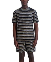 Karl Lagerfeld Paris Men's Slim-Fit Textured Stripe Pocket T-Shirt