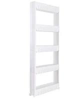 Simplify 5 Tier Slim Slide Out Storage Cart in White