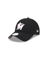 New Era Women's Black Miami Marlins 2024 Mother's Day 9TWENTY Adjustable Hat