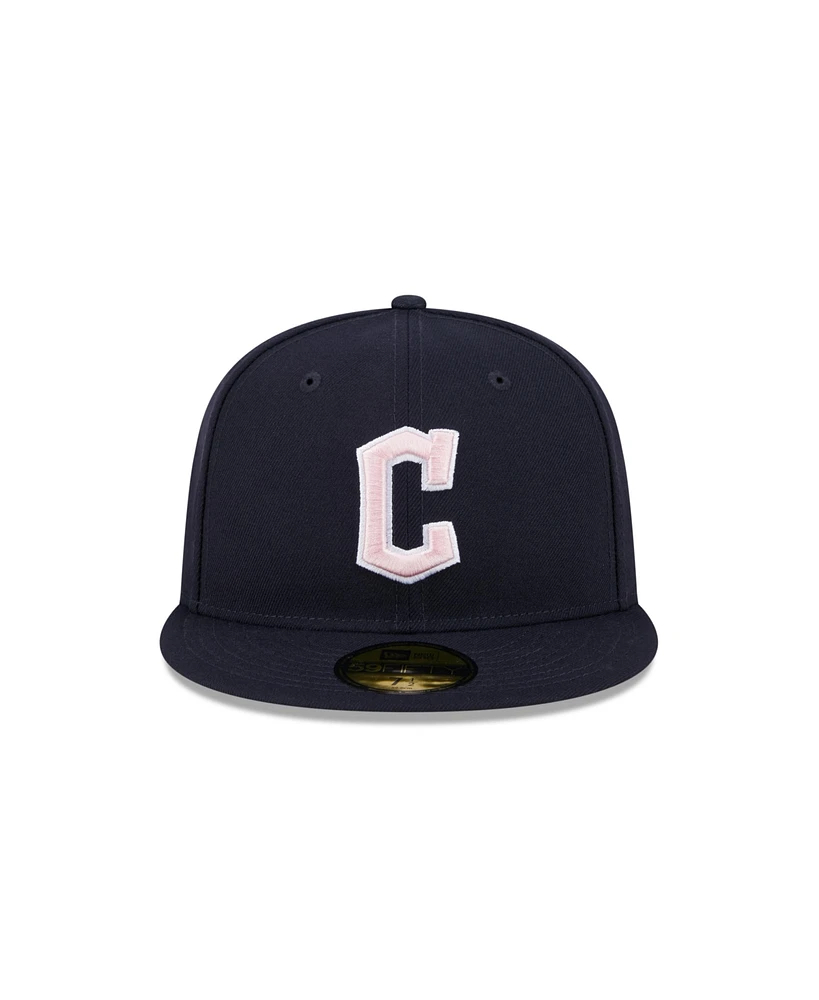 New Era Men's Black Cleveland Guardians 2024 Mother's Day On-Field 59FIFTY Fitted Hat