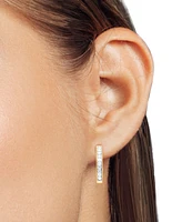 Forever Grown Diamonds Lab-Created Diamond Small Hoop Earrings (1/2 ct. t.w.) Sterling Silver or 14k Gold-Plated