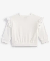 First Impressions Baby Girls Solid Ruffled Velour Top, Created for Macy's